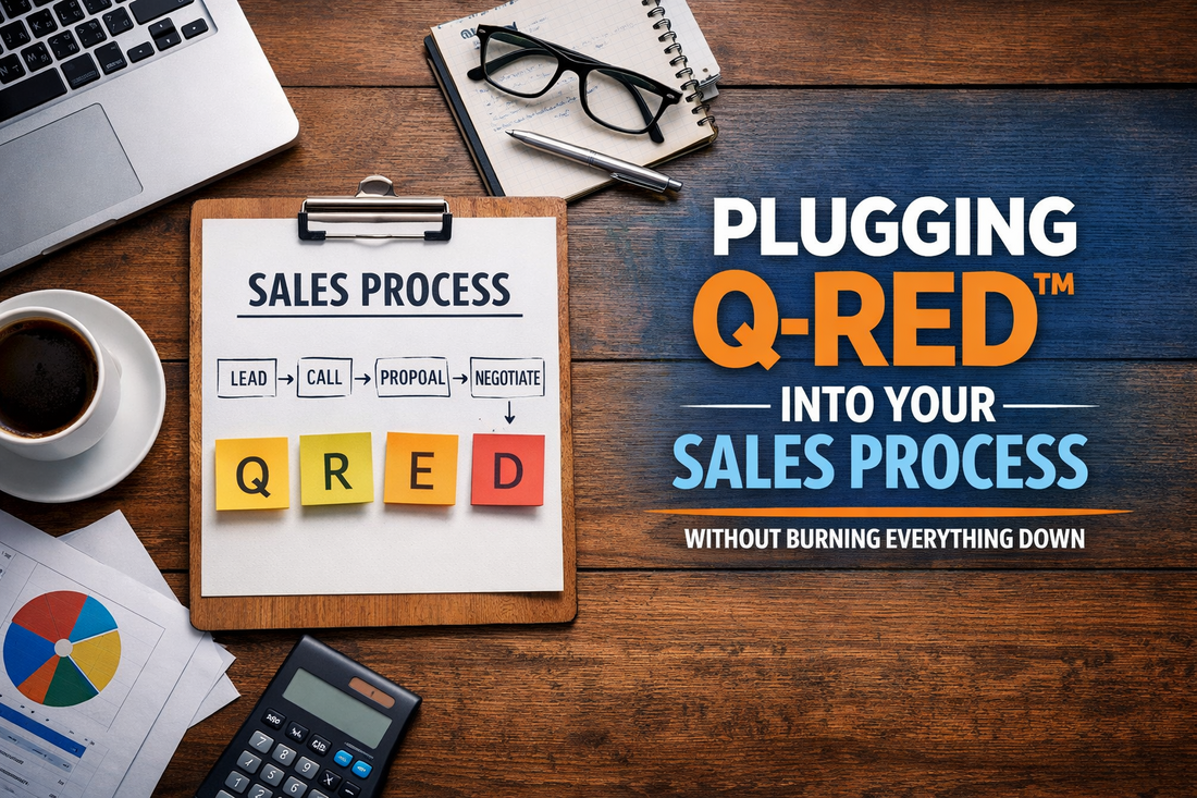 Q-RED sales process overlay concept for Western Sydney B2B sales teams